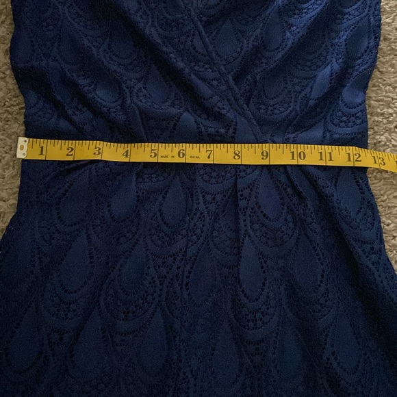 Francesca's Collections Navy Blue Ruffled Romper XS - Picture 8 of 10